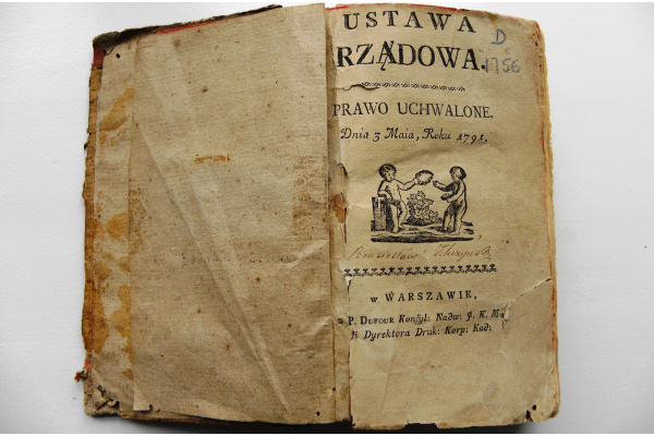 Pierwodruk Konstytucji 3 maja 1791, zbiory Muzeum im. K. Pułaskiego w Warce.